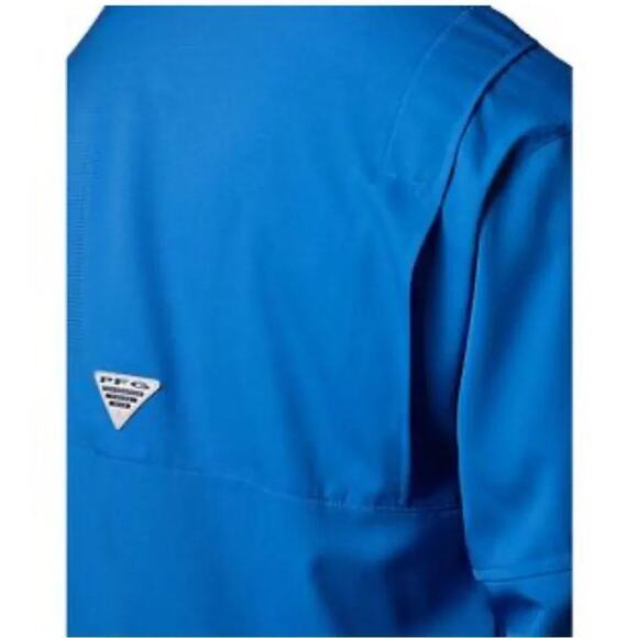 COLUMBIA PFG Tamiami II Long Sleeve Shirt in Vivid Blue, Size Small New with Tag - Picture 4 of 5